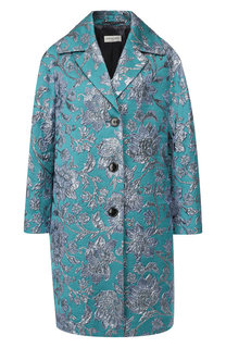 Пальто с цветочным принтом и отложным воротником Dries Van Noten