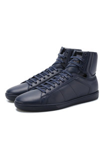 Высокие кожаные кеды Court Classic на шнуровке Saint Laurent