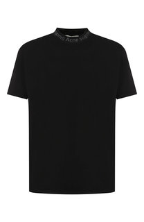 Футболка из вискозы с логотипом бренда Acne Studios