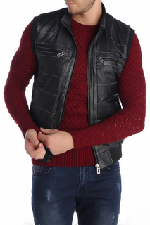 Leather Vest GIORGIO DI MARE