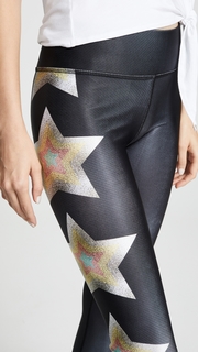 Terez Metallic Stars Tall Band Leggings