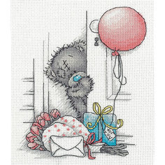 Набор для вышивания мулине Klart "Tatty Teddy с подарками", 17х20 см