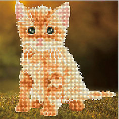 Алмазная мозаика Фрея "Котёнок", 25х25 см