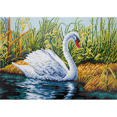 Алмазная мозаика Фрея "Лебедь", 36х25,5 см