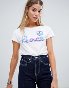Футболка с принтом Love Moschino - Белый