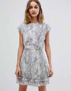 Платье с принтом AllSaints Еvely - Серый