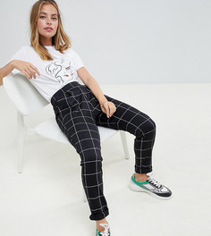 Брюки в клетку New look Petite - Черный