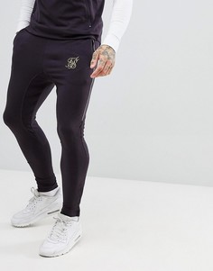 SikSilk joggers in navy with logo - Темно-синий