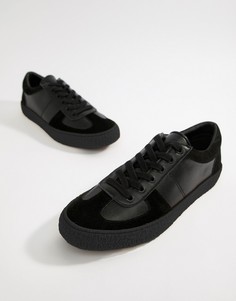 ASOS DESIGN vegan friendly retro trainers in black - Черный