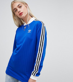 Синяя футболка с принтом логотипа на спине adidas Originals - Синий