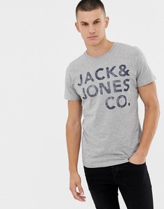 Футболка с принтом Jack and Jones - Серый