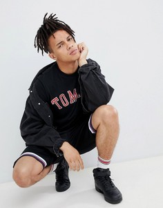 Черная футболка с логотипом Tommy Jeans Essential - Черный