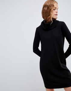 Трикотажное платье мини со свободным воротом ASOS DESIGN - Черный