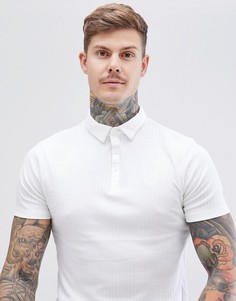 Белая обтягивающая футболка-поло River Island - Белый