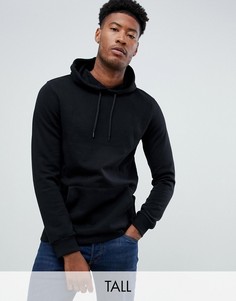 Худи черного цвета на молнии Burton Menswear TALL - Черный