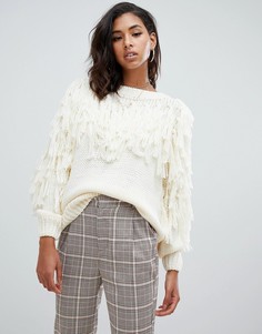 Кремовый джемпер с кисточками Boohoo - Кремовый