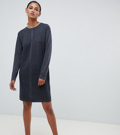 Трикотажное платье мини с прорехами ASOS DESIGN Tall - Серый