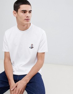 Белая свободная футболка с вышитым логотипом Calvin Klein - Белый