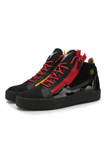 Комбинированные кеды Carlito на шнуровке Giuseppe Zanotti Design