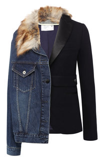 Хлопковая куртка асимметричного кроя Sacai