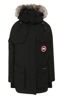 Пуховик с меховой отделкой капюшона Canada Goose