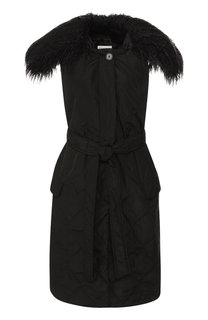 Стеганый жилет с поясом Dries Van Noten