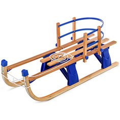 Деревянные санки со съемной спинкой Small Rider "Fold Compact", синие