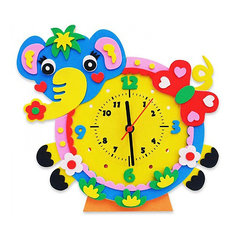 Набор для творчества Color KIT "Часы из фоамирана" Слон, 24х24 см