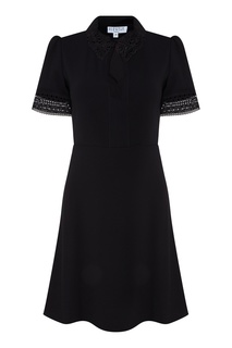 Черное платье с ажурной отделкой Claudie Pierlot