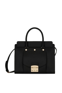Кожаная черная сумка Furla