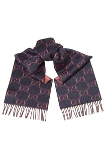 Контрастный шарф с монограммой Gucci