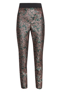 Жаккардовые брюки с растительным узором Dolce & Gabbana