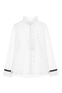 Белая блузка с рюшами Aletta