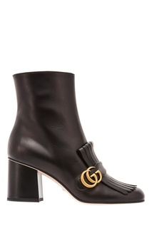 Кожаные сапоги с отделкой Gucci