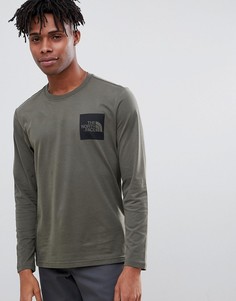 Зеленый лонгслив The North Face - Зеленый