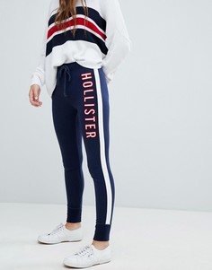 Спортивные штаны скинни с логотипом Hollister - Темно-синий