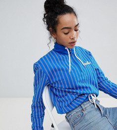 Oversize-свитшот в полоску с подвеской-кольцом на молнии Ellesse Italia - Синий