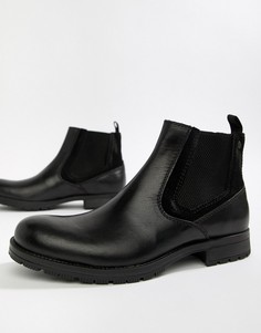 Кожаные ботинки челси Jack & Jones - Черный