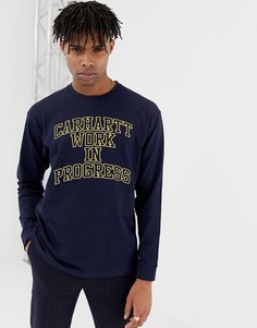 Темно-синий лонгслив Carhartt WIP - Темно-синий