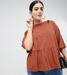 Свободный топ ASOS DESIGN CURVE - Оранжевый