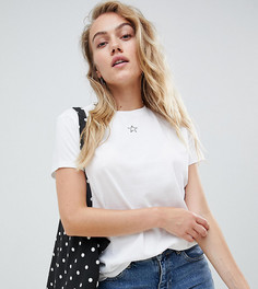 Футболка с принтом звезды ASOS DESIGN Petite - Белый