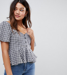 Чайная блузка в клетку на пуговицах ASOS DESIGN - Мульти
