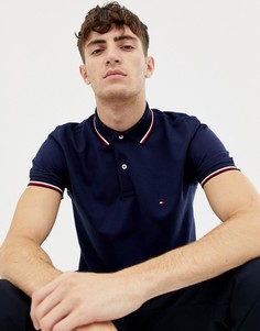 Футболка-поло с контрастной отделкой Tommy Hilfiger - Темно-синий