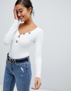 Белый лонгслив Miss Selfridge - Белый