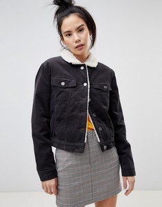 Вельветовая куртка Pull&Вear - Темно-синий Pull&Bear