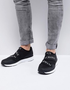 Черные кроссовки с логотипом Armani Exchange - Черный