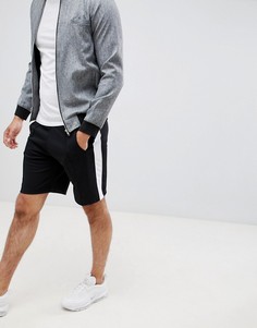Черные шорты с полосками по бокам Pull&Bear - Черный