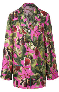 Шелковая блуза с принтом Dolce & Gabbana