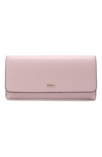 Кожаный кошелек с клапаном и логотипом бренда Furla