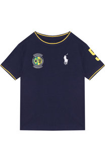 Хлопковая футболка с логотипом сборной Бразилии Polo Ralph Lauren